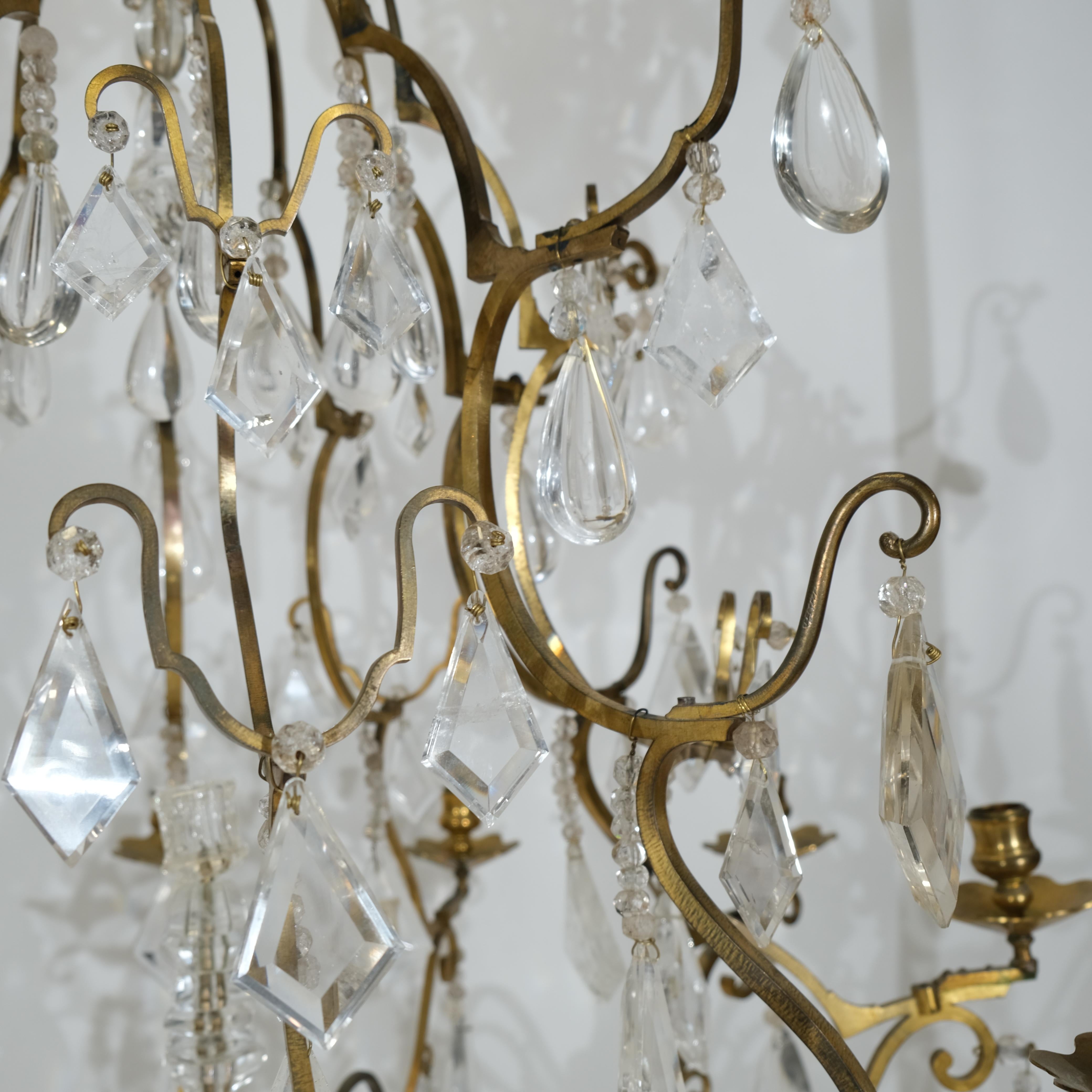 Lampadario francese in cristallo di rocca, XIX sec. in vendita 1