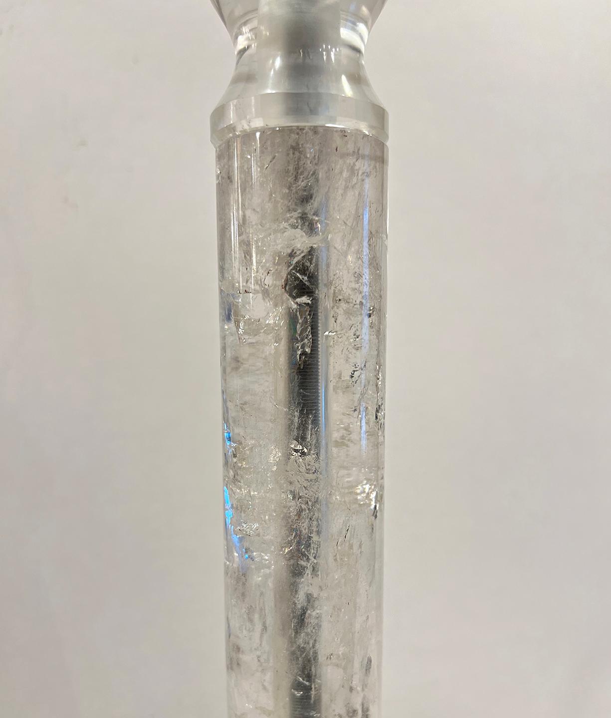 Mid-20th Century French Rock Crystal lamp For Sale