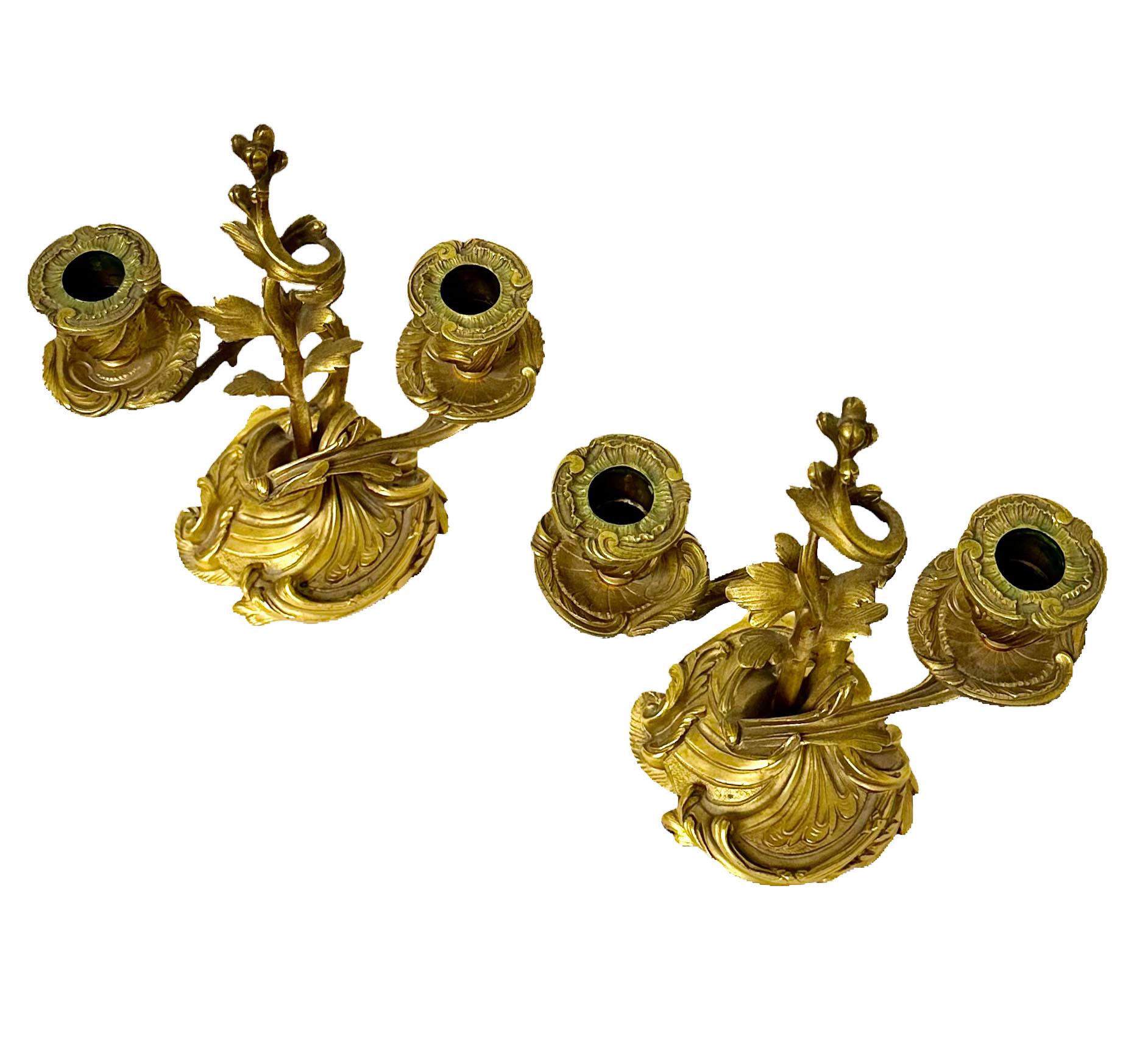 Fine XIX secolo Candelieri French Rococo in vendita