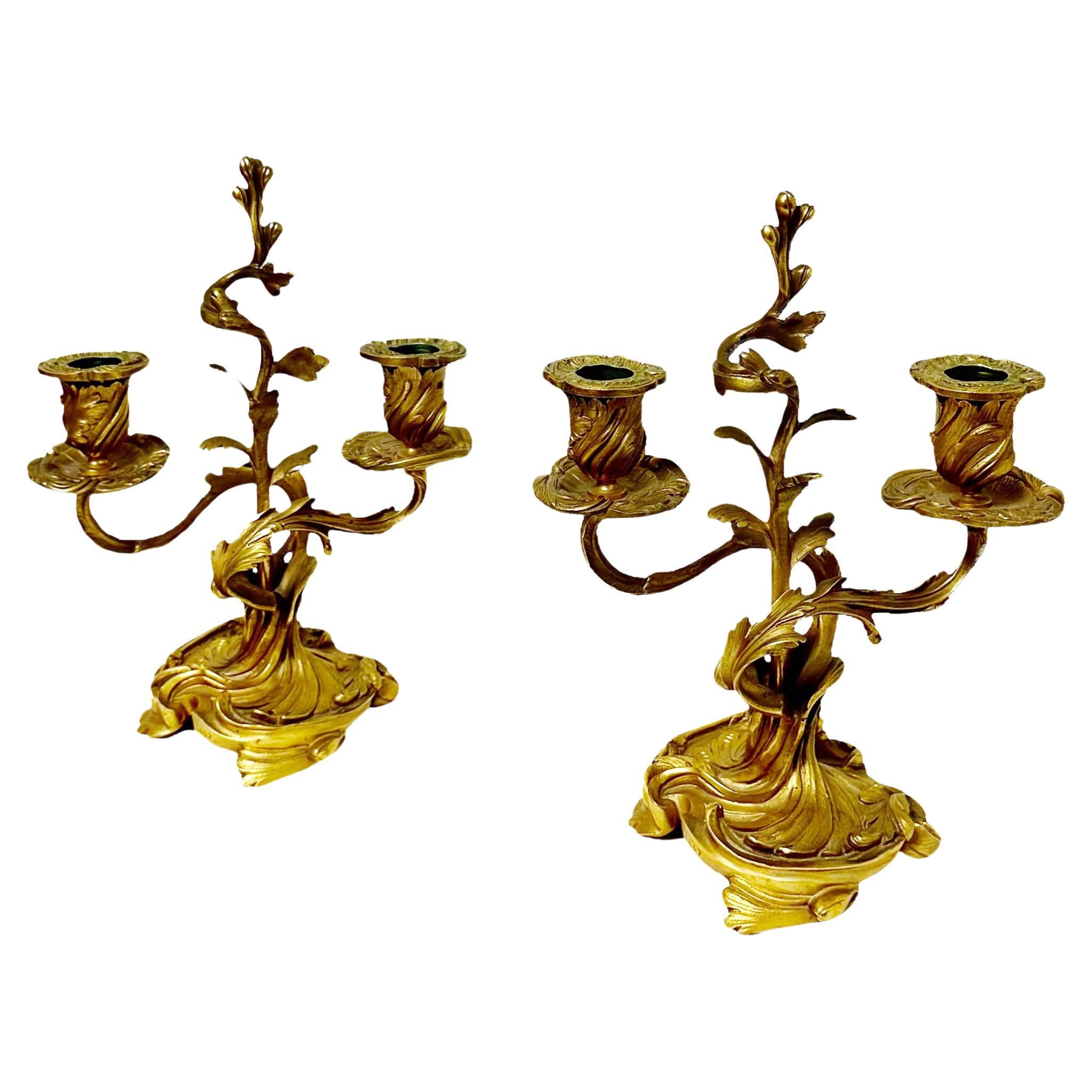 French Rococo Candlesticks