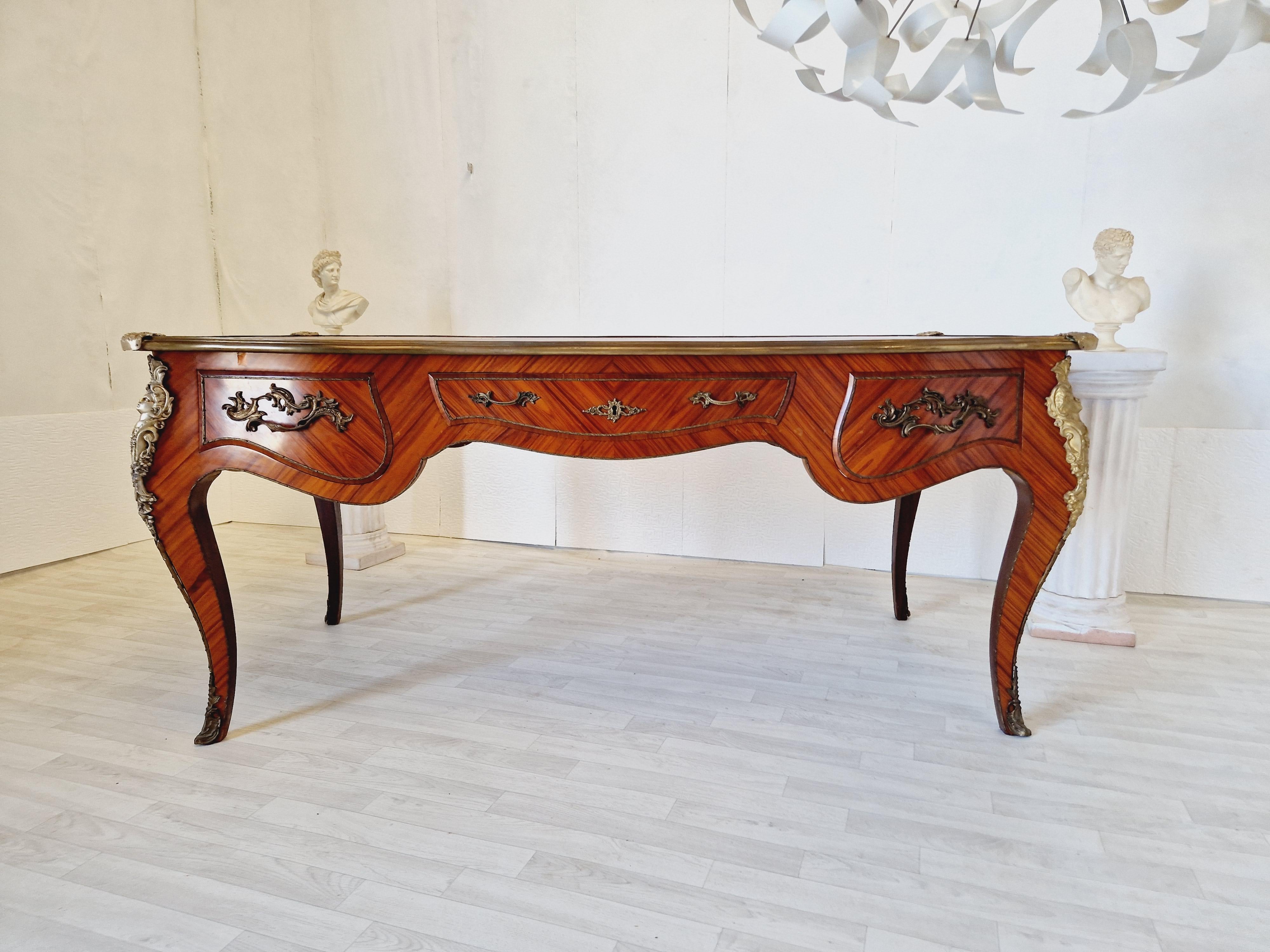 20th Century French Rococo Desk Louis XV Style  For Sale