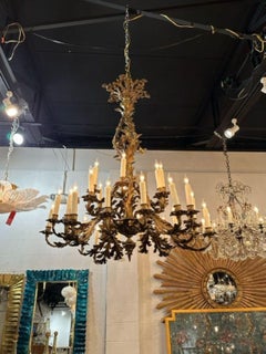 French Rococo Gilt Bronze 28-Light Chandelier