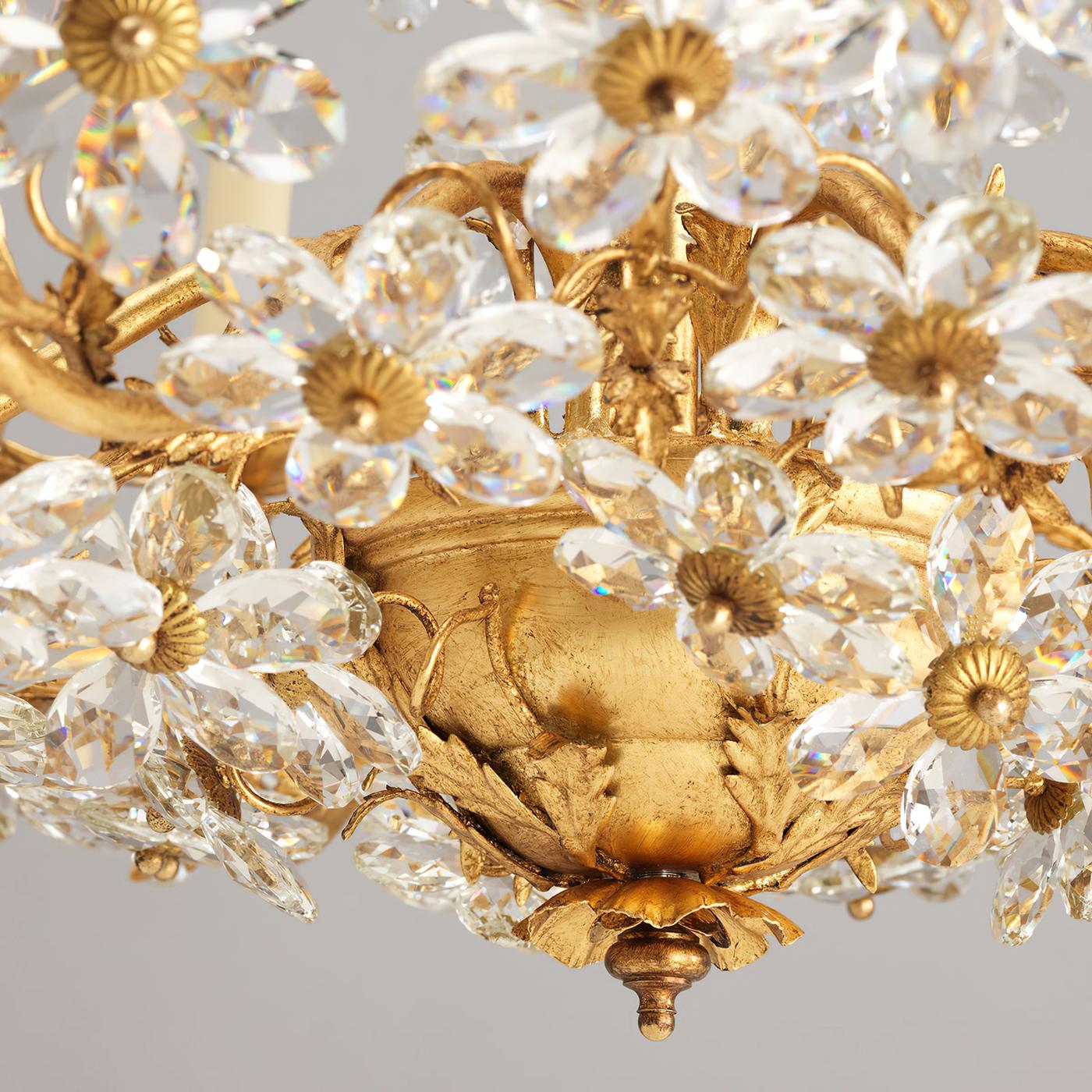 French Rococo Gilt Chandelier In New Condition For Sale In Westwood, NJ