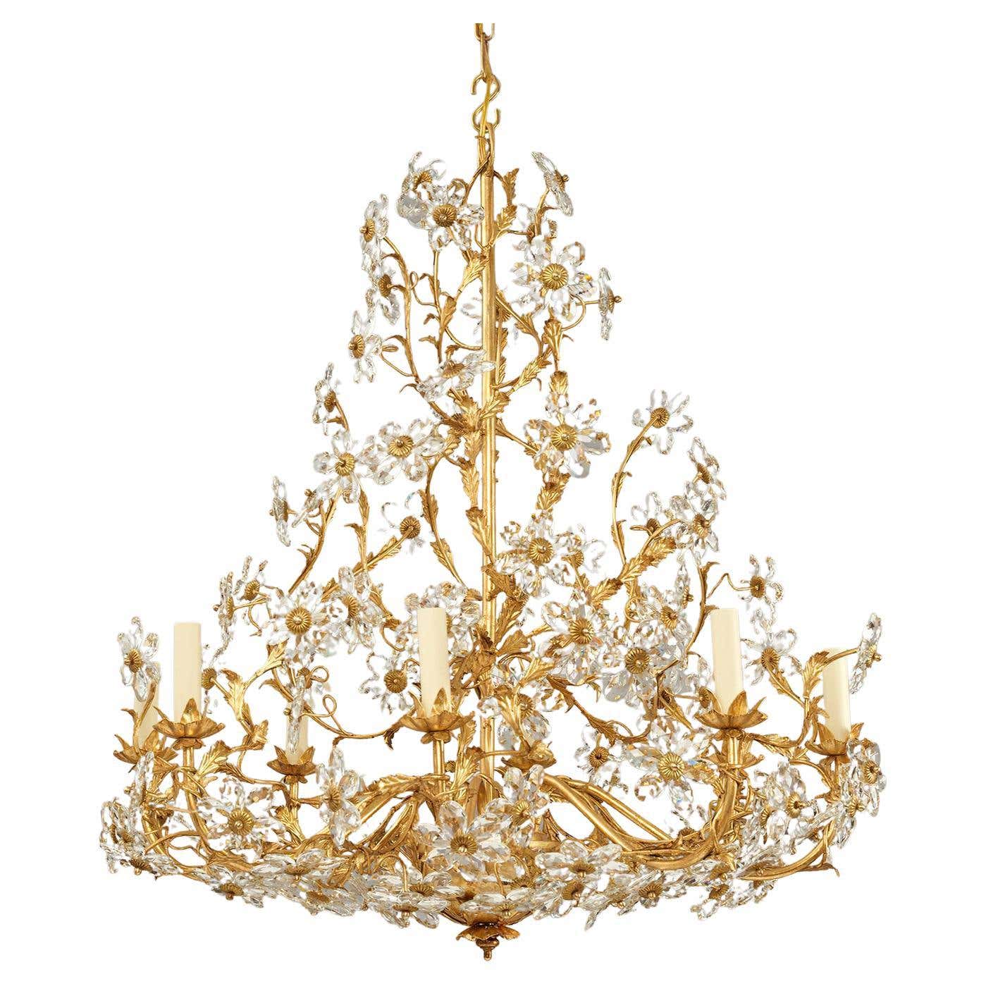 French Rococo Gilt Chandelier For Sale at 1stDibs