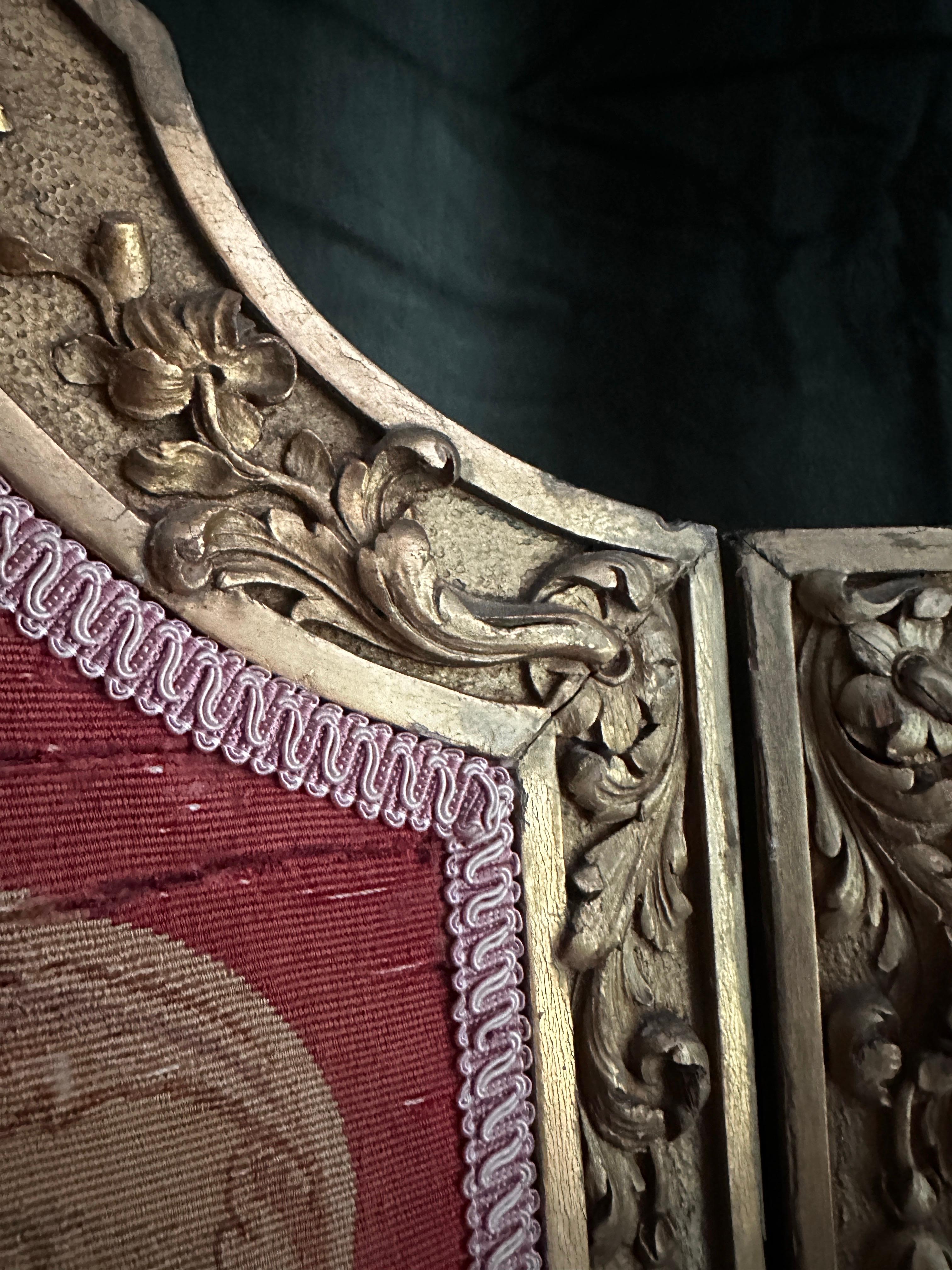 French rococo Louis XV Aubusson dressing screen or room divider For Sale 5