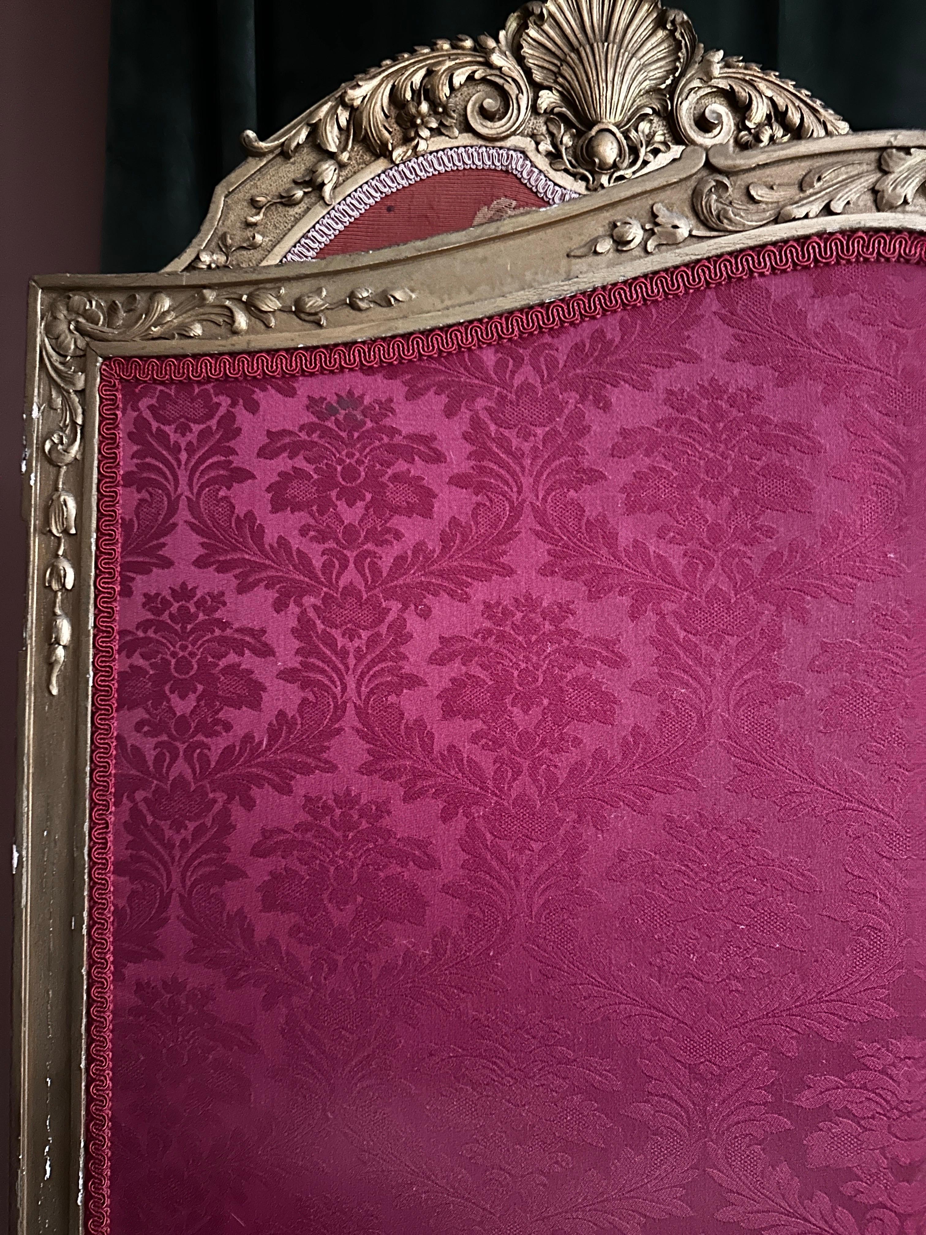 French rococo Louis XV Aubusson dressing screen or room divider For Sale 4