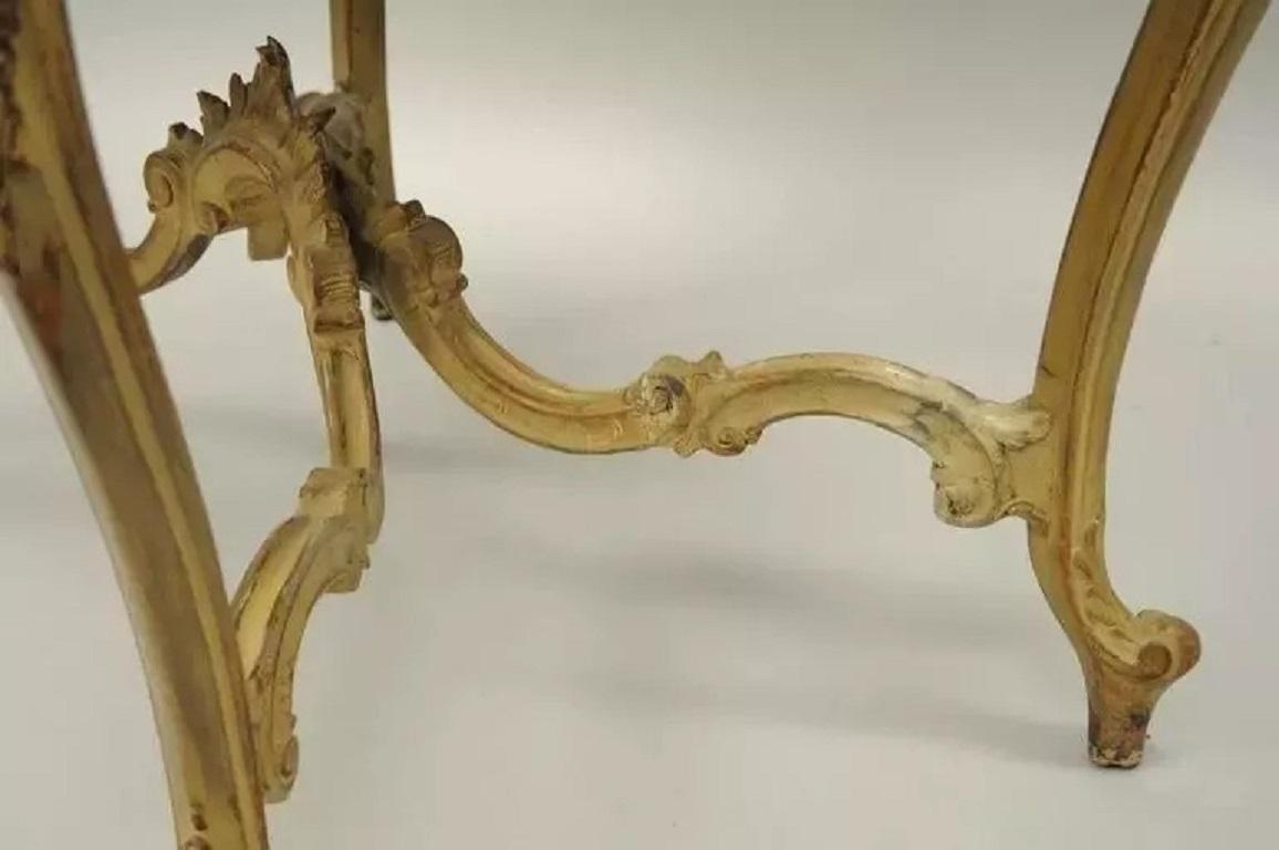 Table de toilette Vanity Ladies Writing Desk Rococo Louis XV Distress Paint en vente 2