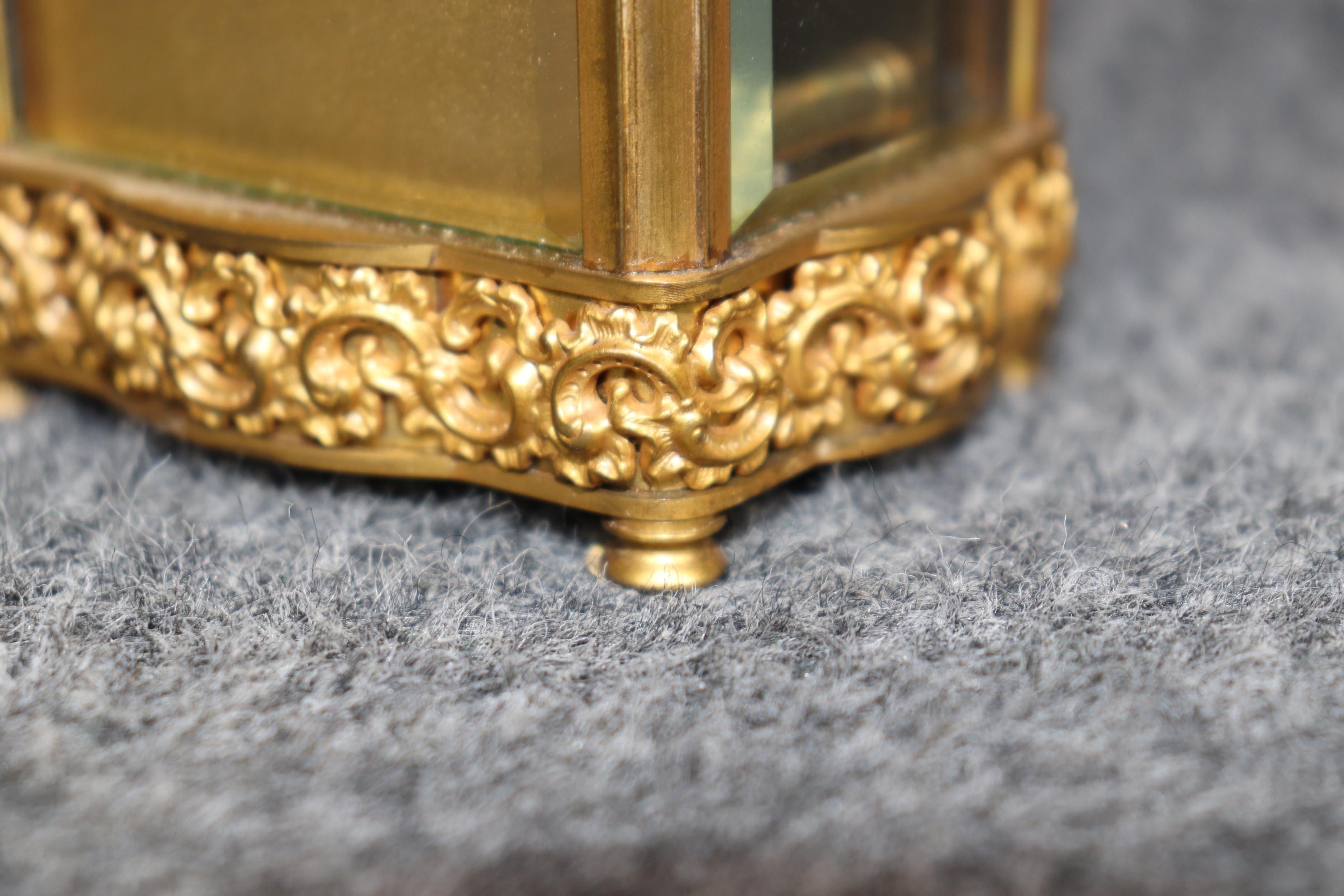 French Rococo Louis XV Style Bronze Ormolu Carriage Clock 5