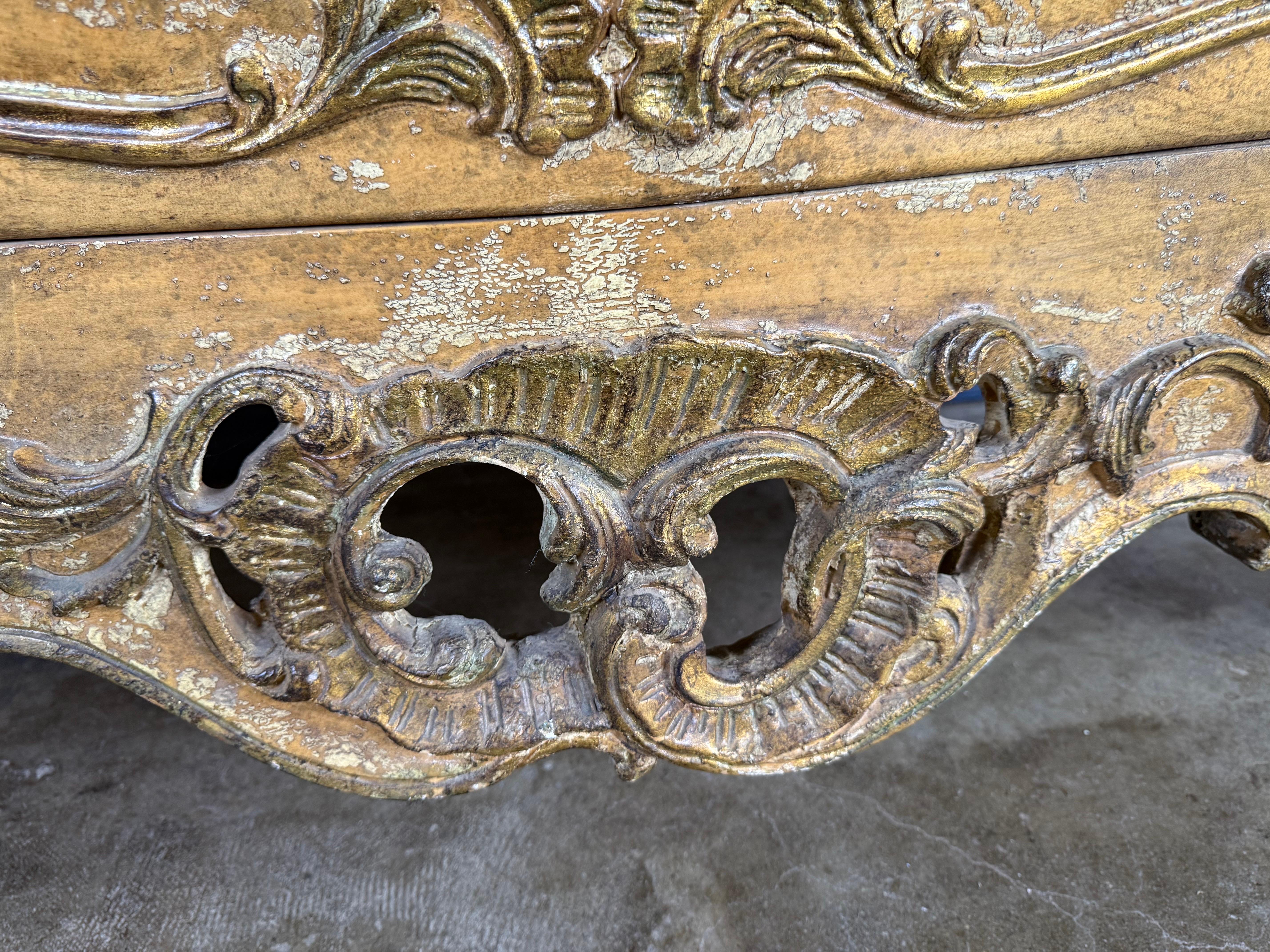 French Rococo Painted and Giltwood Commode For Sale 6
