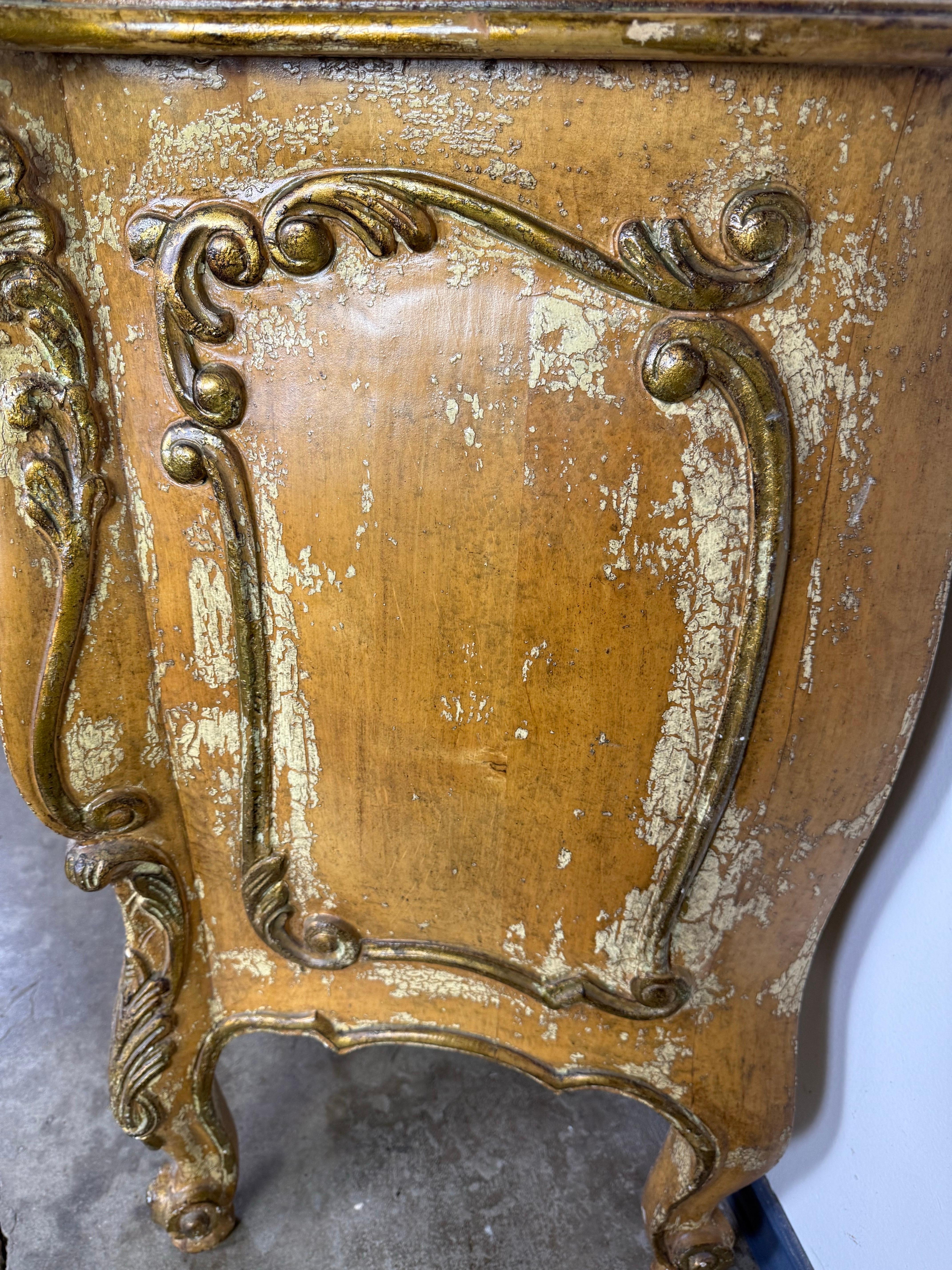 French Rococo Painted and Giltwood Commode For Sale 10