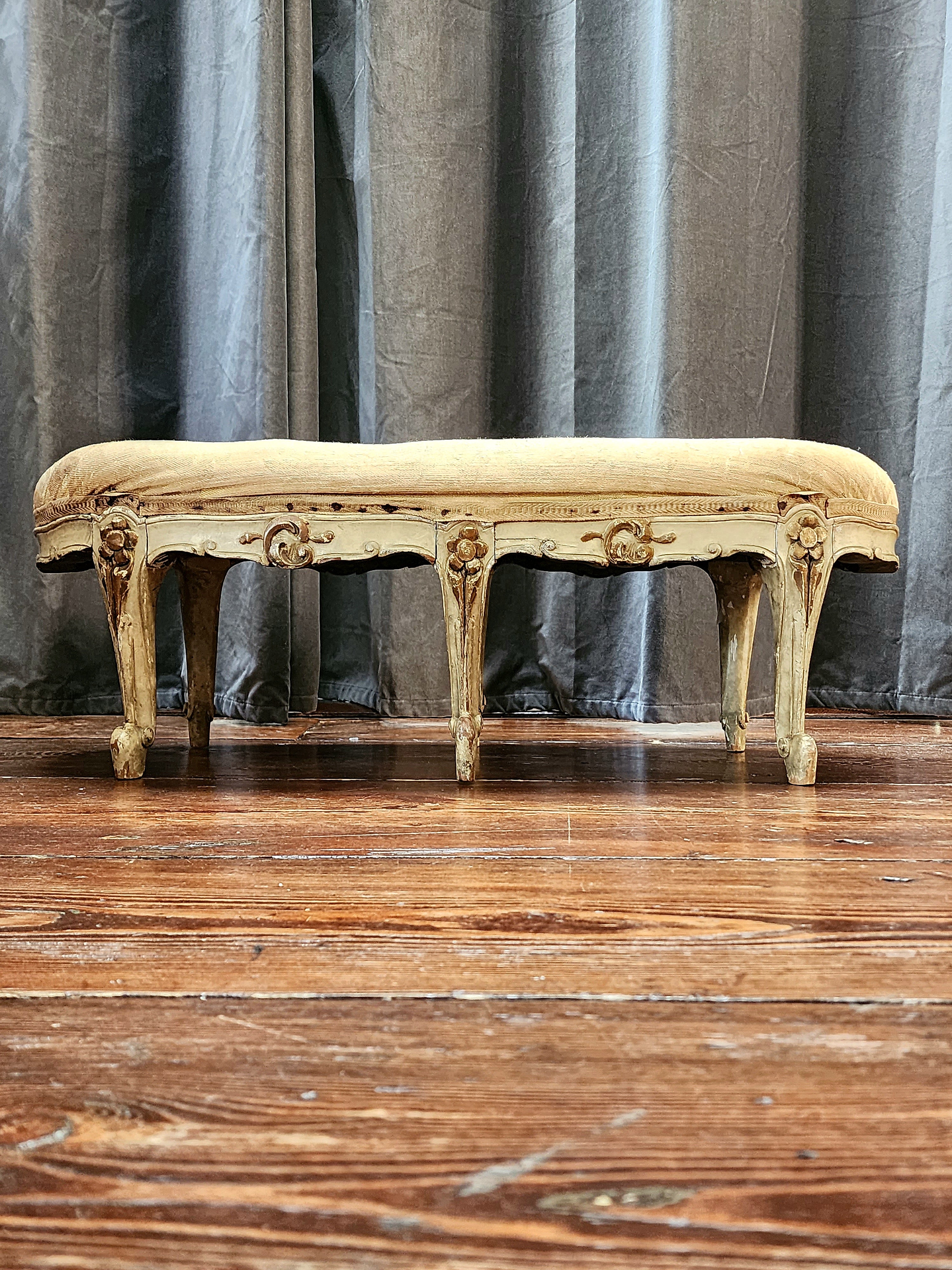 French Foot Stool 19th Century  In Good Condition For Sale In Hudson, NY