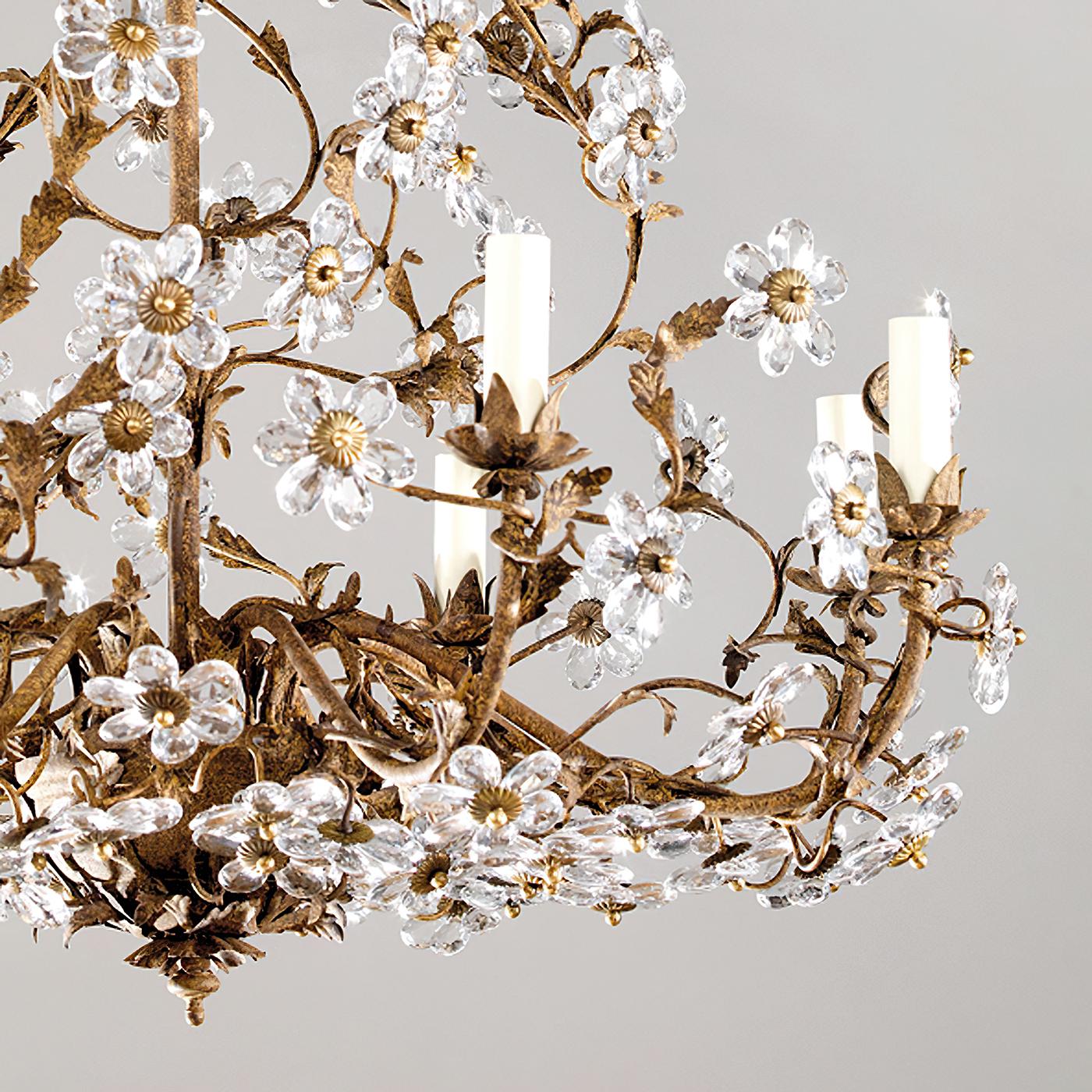 English French Rococo Rustic Chandelier For Sale