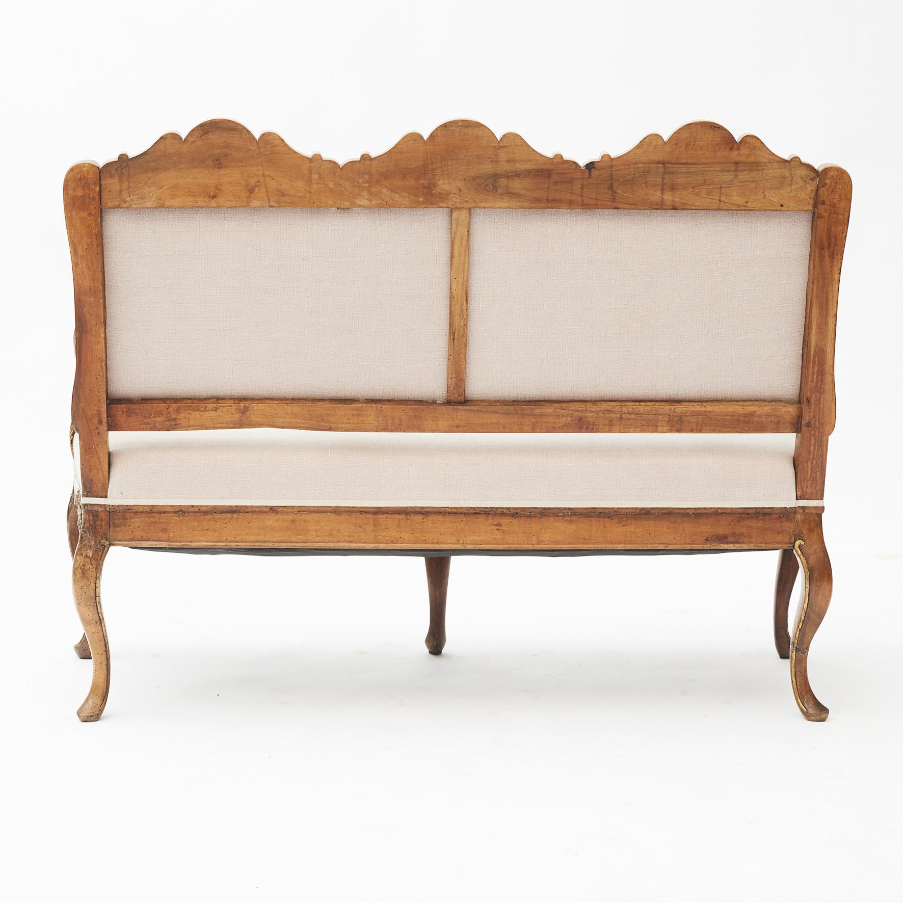 French Rococo Sofa Bench, 1760-1770 6
