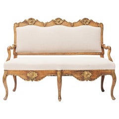French Rococo Sofa Bench, 1760-1770