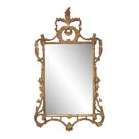 Italian Rococo Giltwood Hand Carved Wall Mirror For Sale at 1stDibs