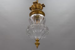 Monture encastrée de style rococo français en bronze et verre cristal, vers 1900