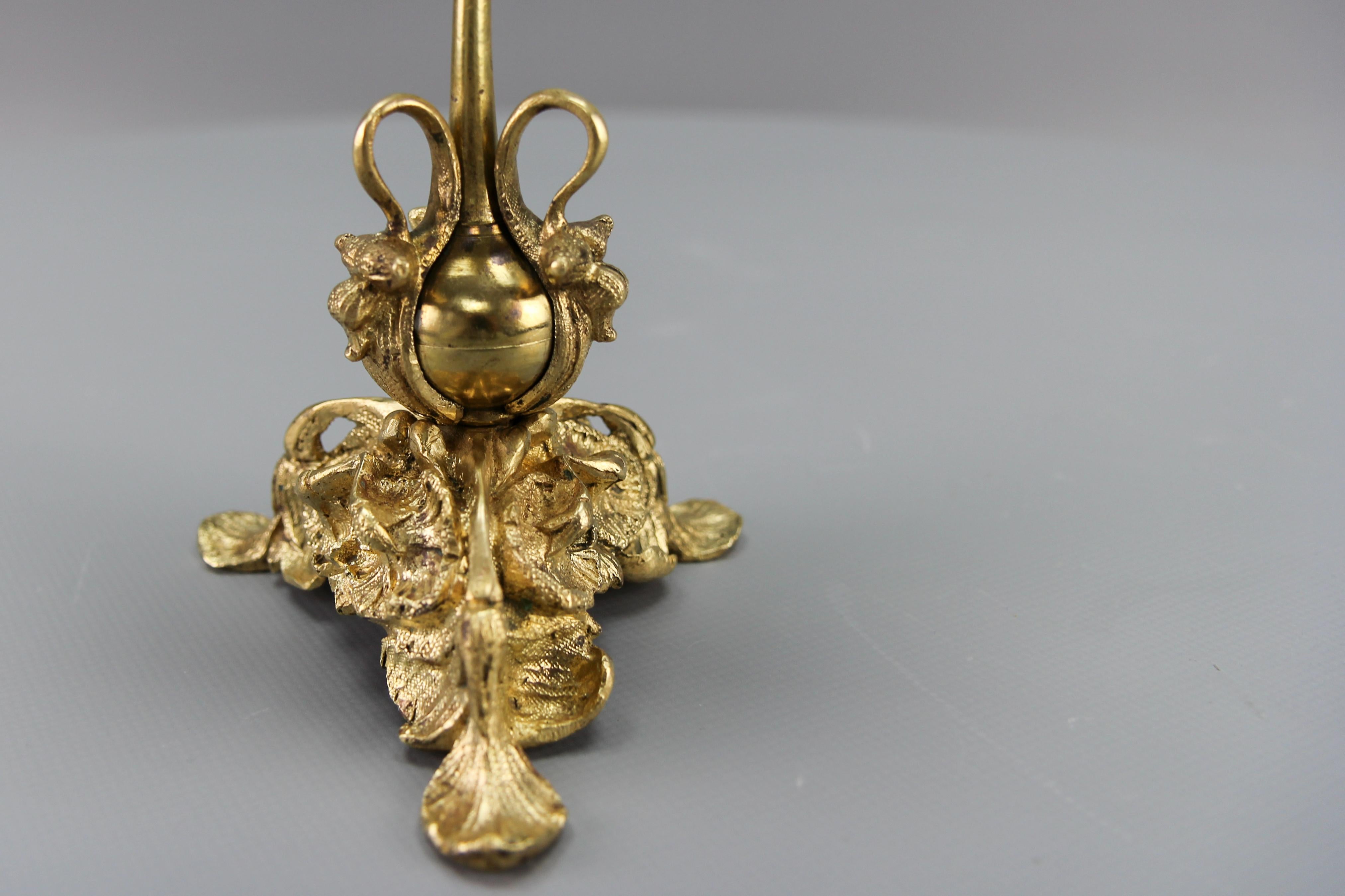 French Rococo Style Bronze Candlestick, circa 1920s For Sale 4