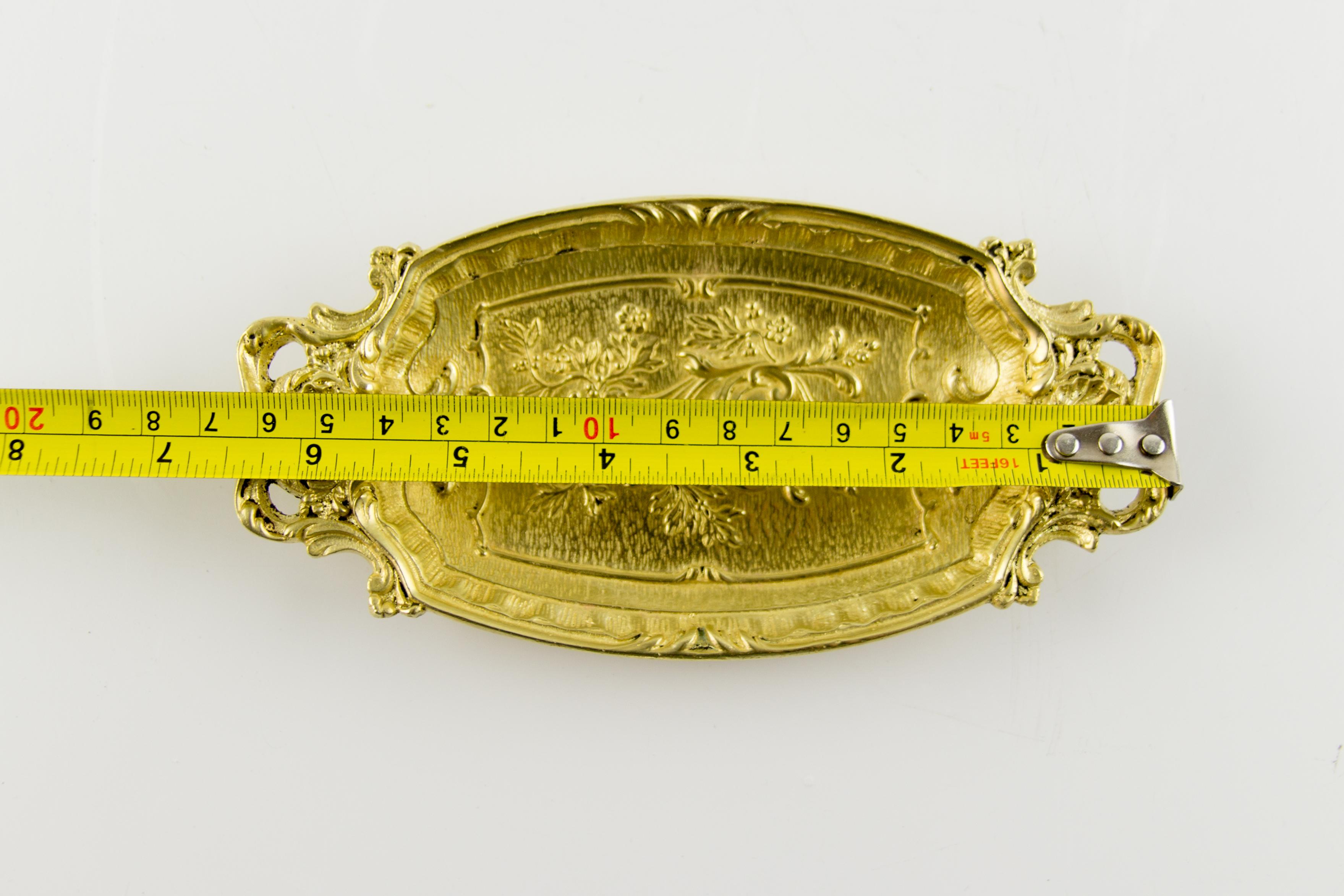 French Rococo Style Bronze Card Tray or Pin Tray, Vide - Poche, 1930s 8