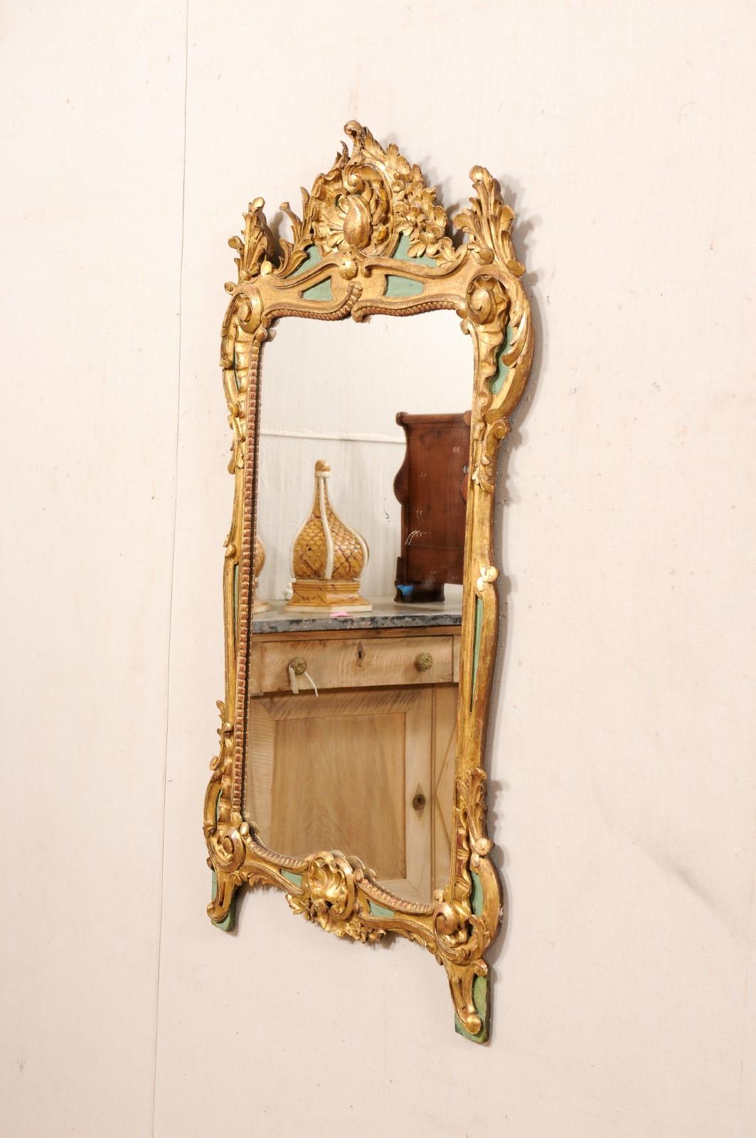 French Rococo Style Carved and Gilt Mirror, Early 20th C. For Sale 3