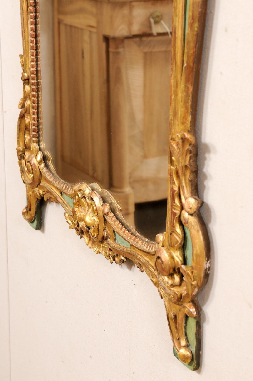 French Rococo Style Carved and Gilt Mirror, Early 20th C. For Sale 4