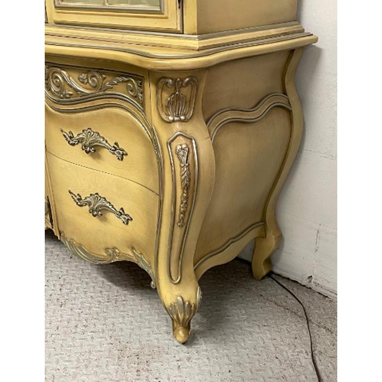 French Provincial French Rococo Style China Cabinet by Romweber For Sale