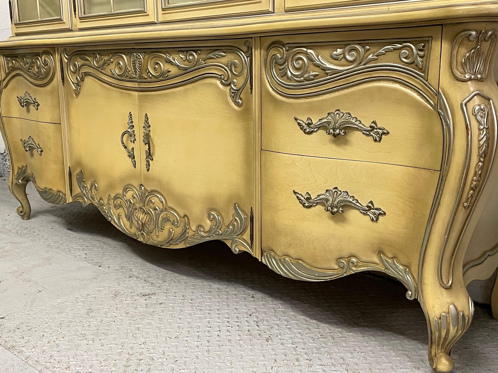American French Rococo Style China Cabinet by Romweber For Sale