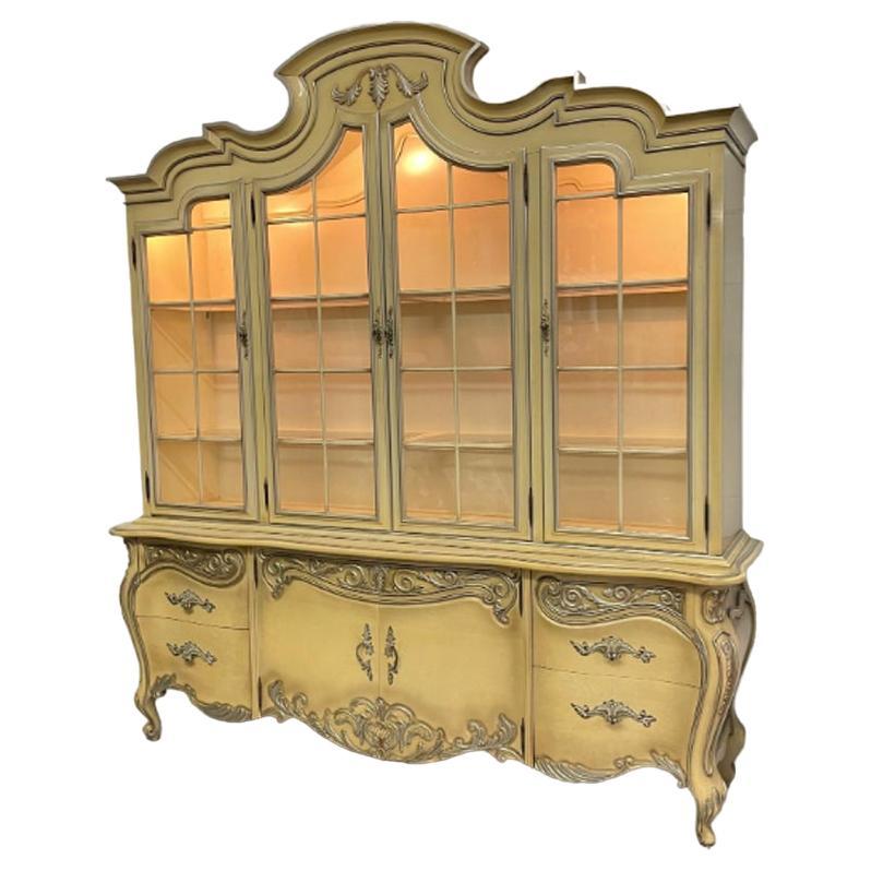 French Rococo Style China Cabinet by Romweber For Sale