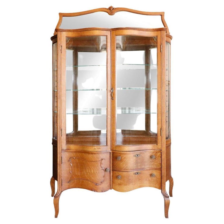 French Rococo Style China Cabinet For Sale