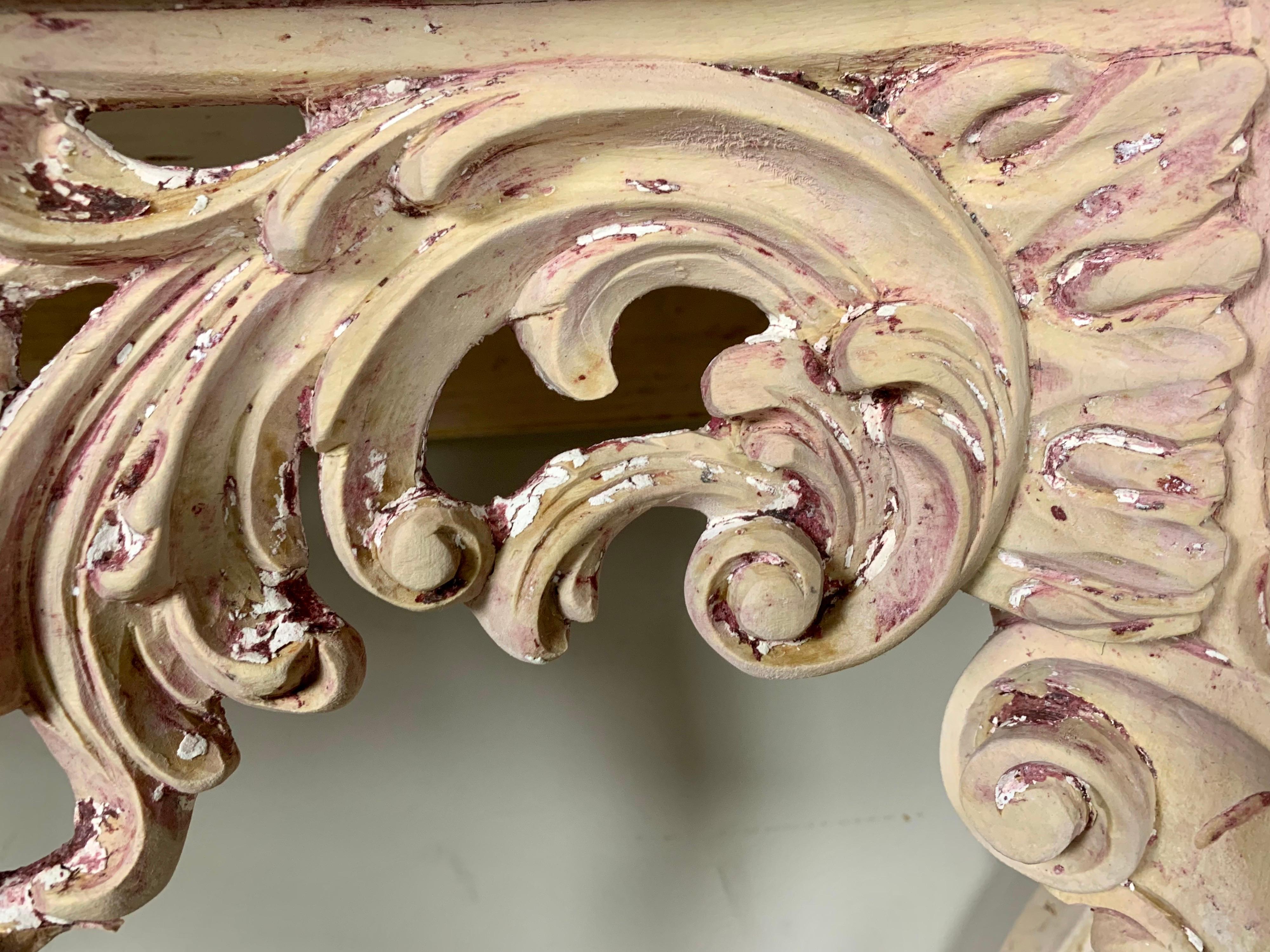 French Rococo Style Console C. 1930s For Sale 4