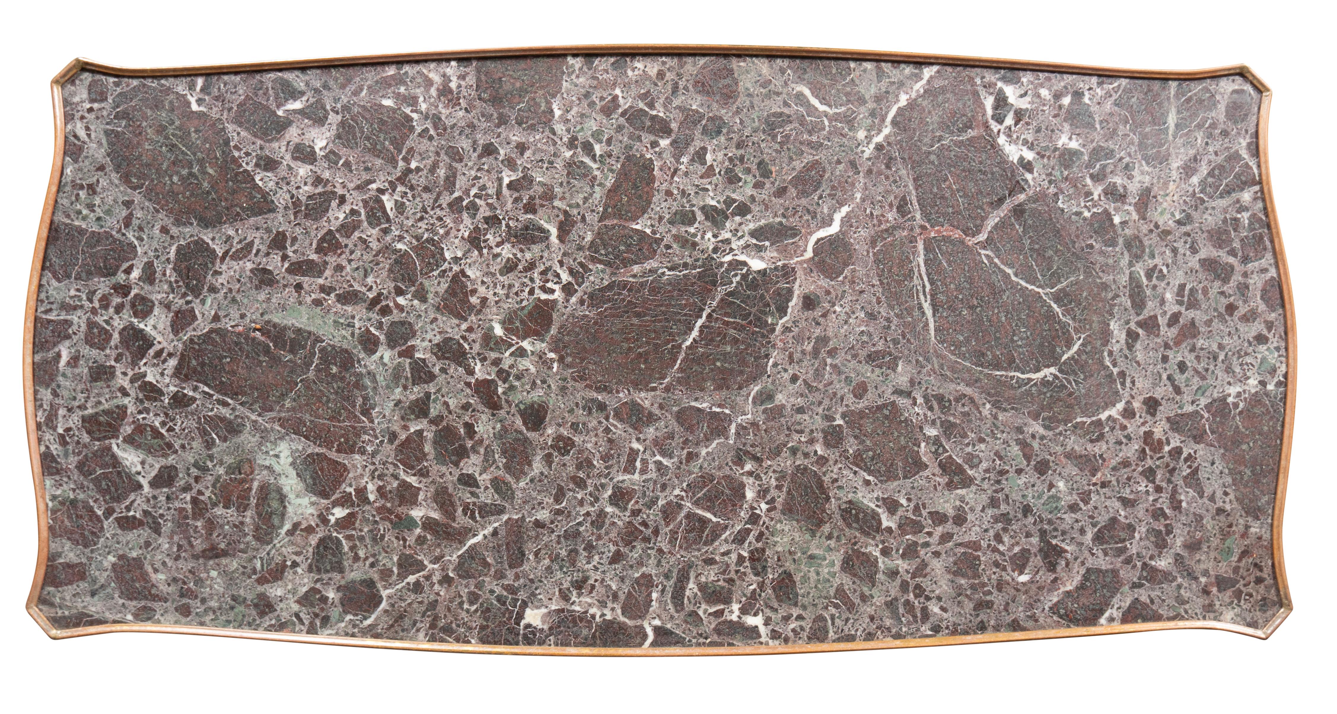 Table basse de style rococo français ébénisée 2