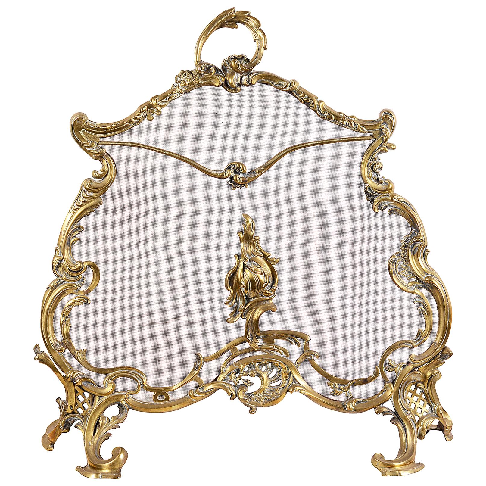 French Rococo Style Fire Screen, circa 1900