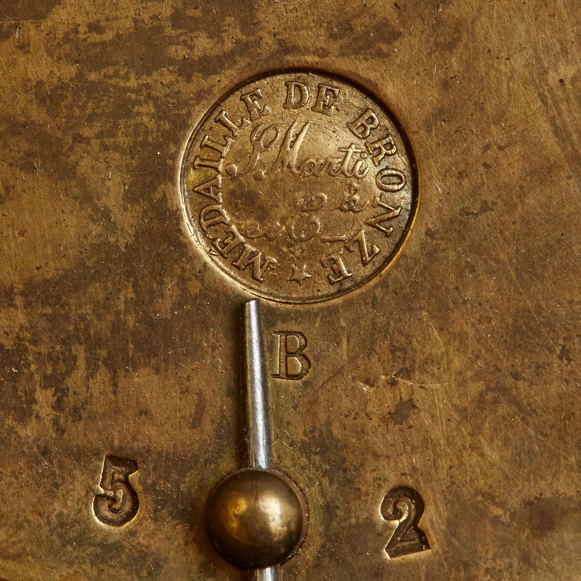 Uhr und Barometer aus vergoldeter Bronze im Rokoko-Stil von Charpentier (19. Jahrhundert) im Angebot