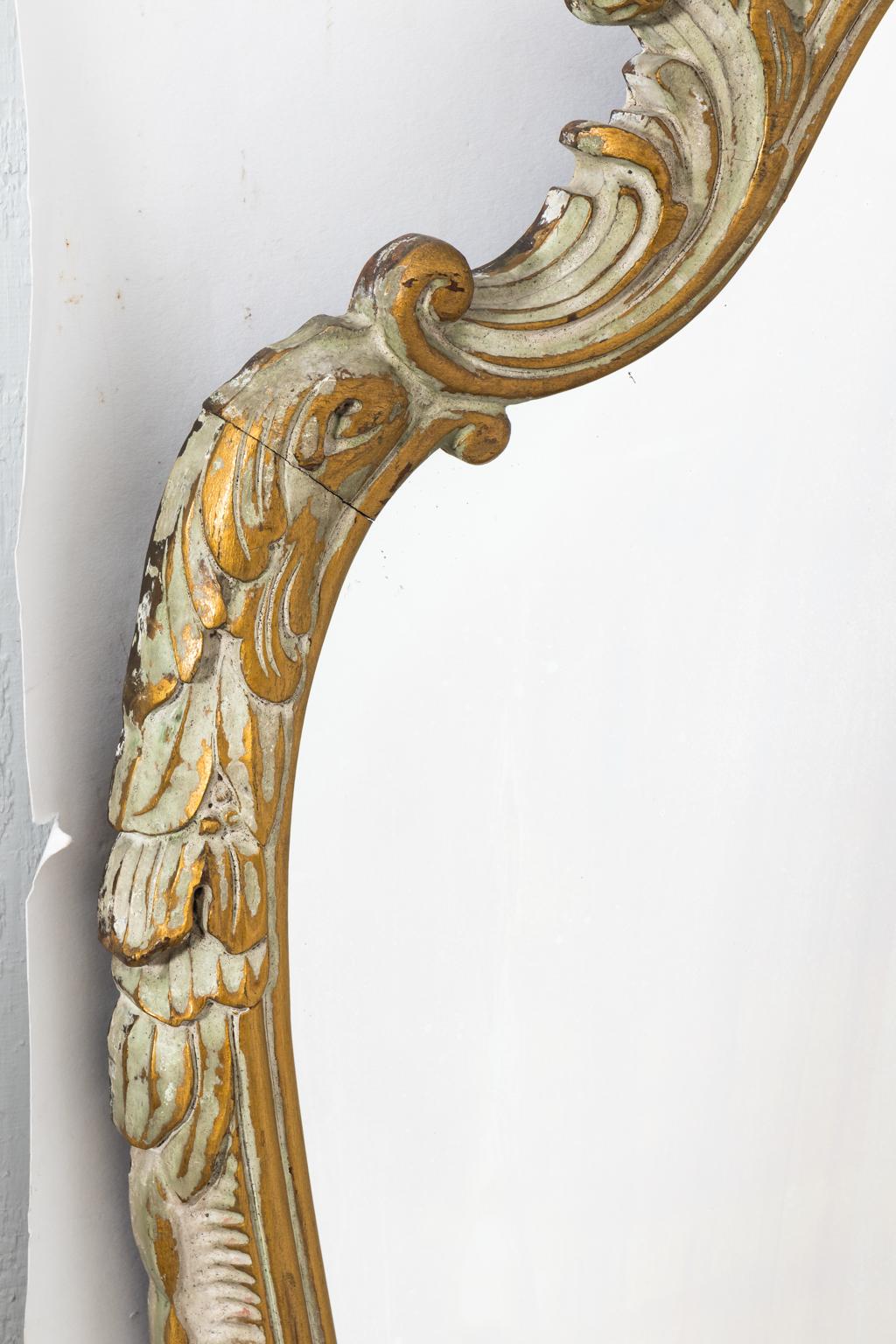 20th Century French Rococo Style Giltwood Mirror
