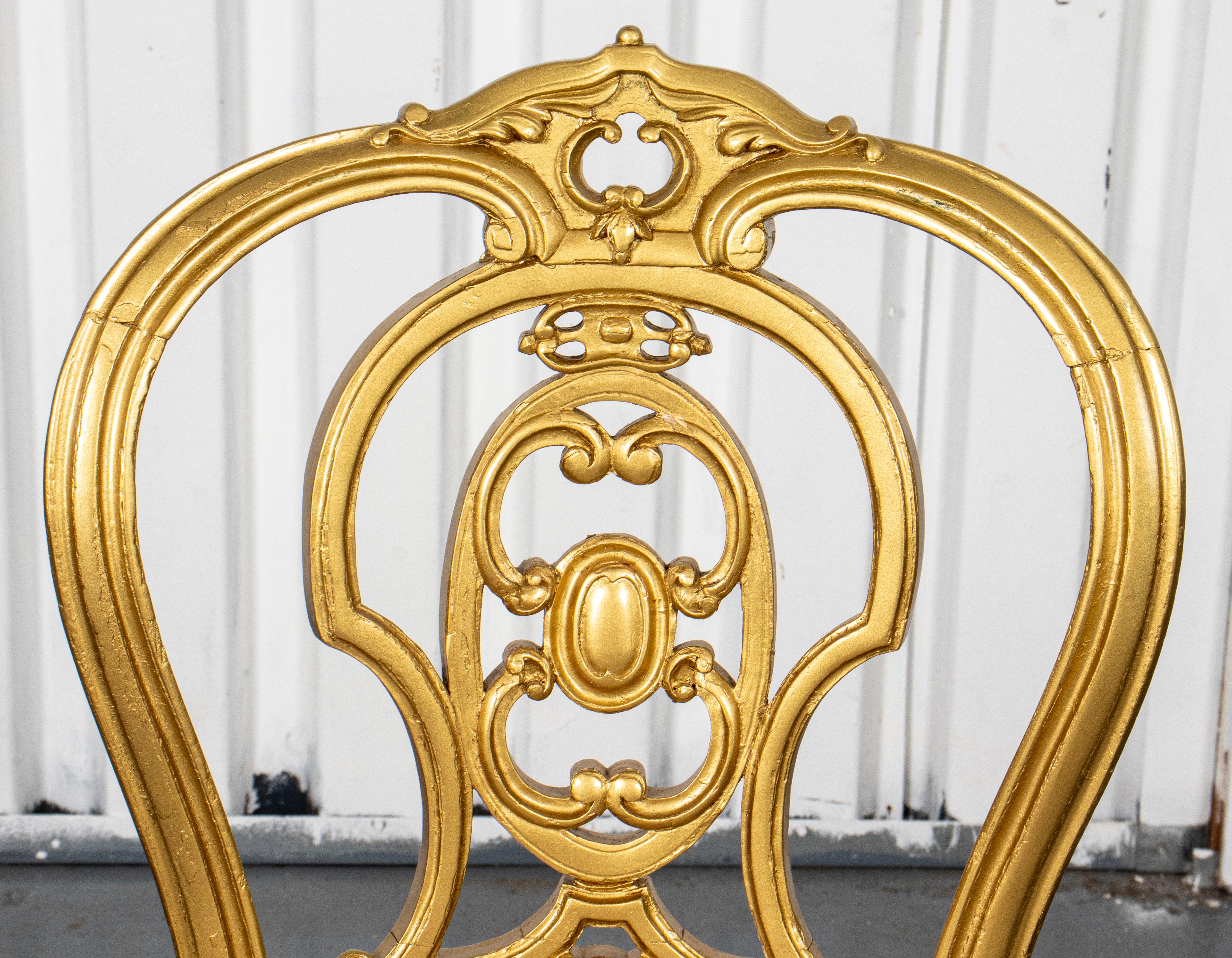 French Rococo Style Giltwood Side Chairs, 4 3