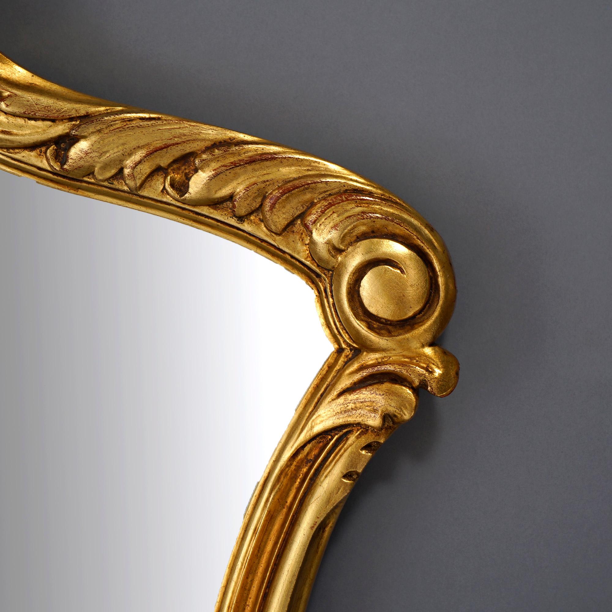 20th Century French Rococo Style Giltwood Wall Mirror, 20th C