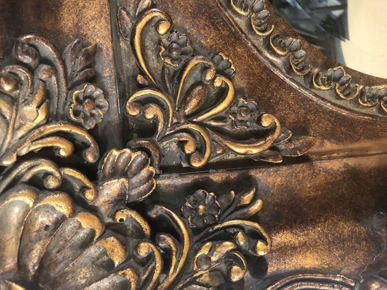 French Rococo Style Hand Carved Gilded Mirror For Sale at 1stDibs