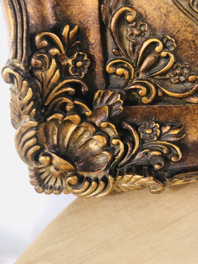 French Rococo Style Hand Carved Gilded Mirror In Good Condition For Sale In Plainview, NY