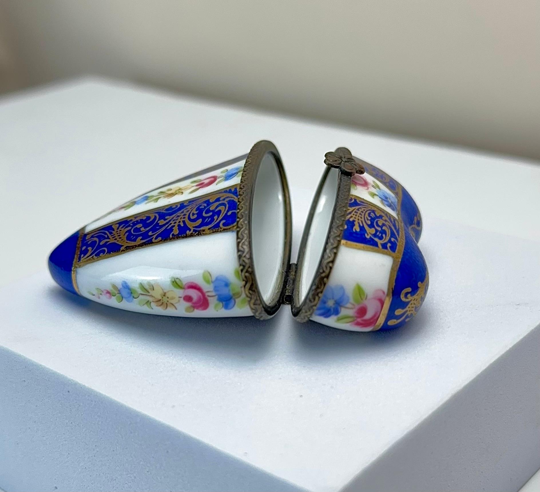 limoges heart shaped trinket box