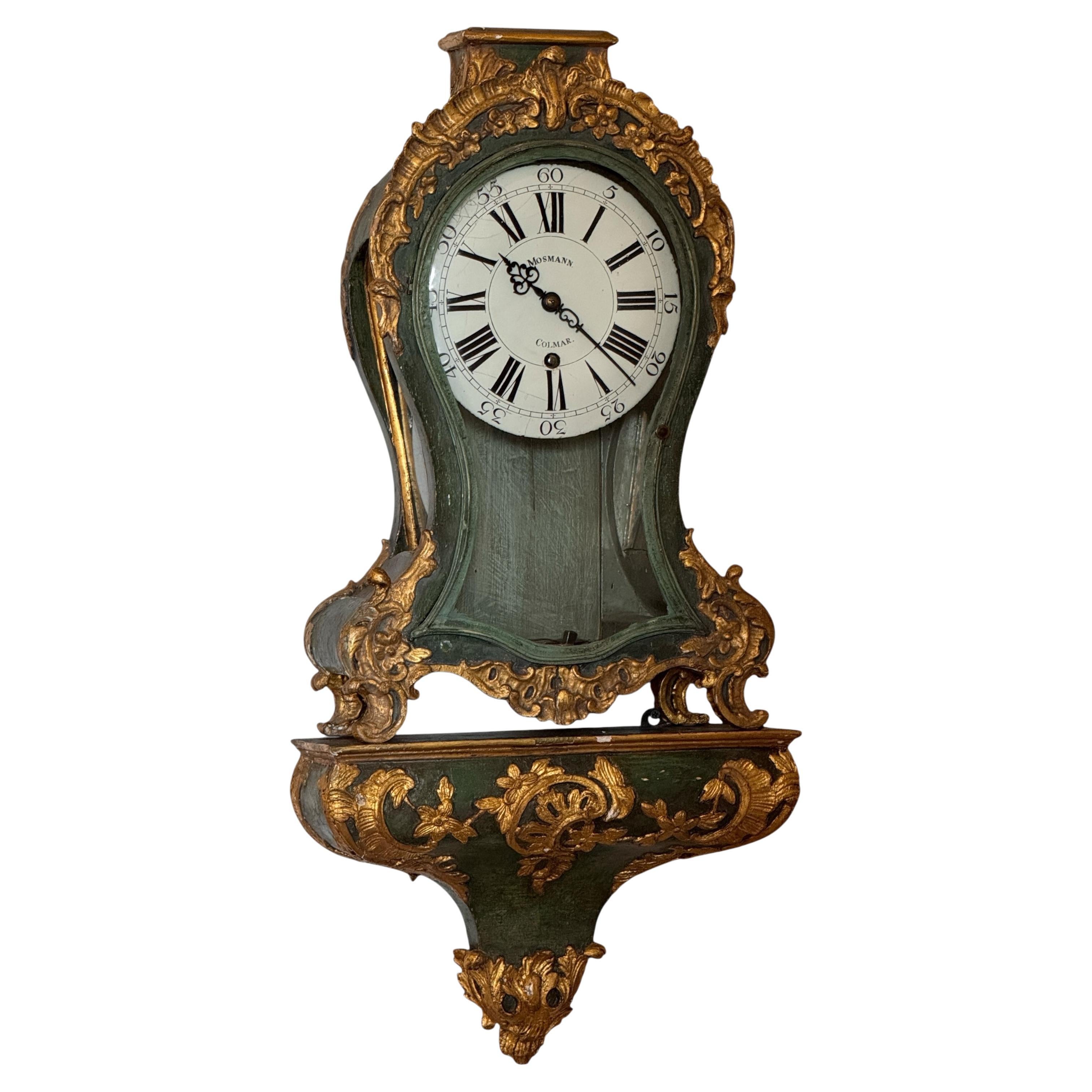 French Rococo Style Mantel Clock by Mosmann, Colmar