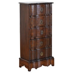 French Rococo Style Oak 5-Drawer Commode on Stand, Mid-19th Century