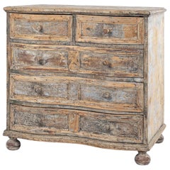French Rococo Style Pale Green Painted Chest