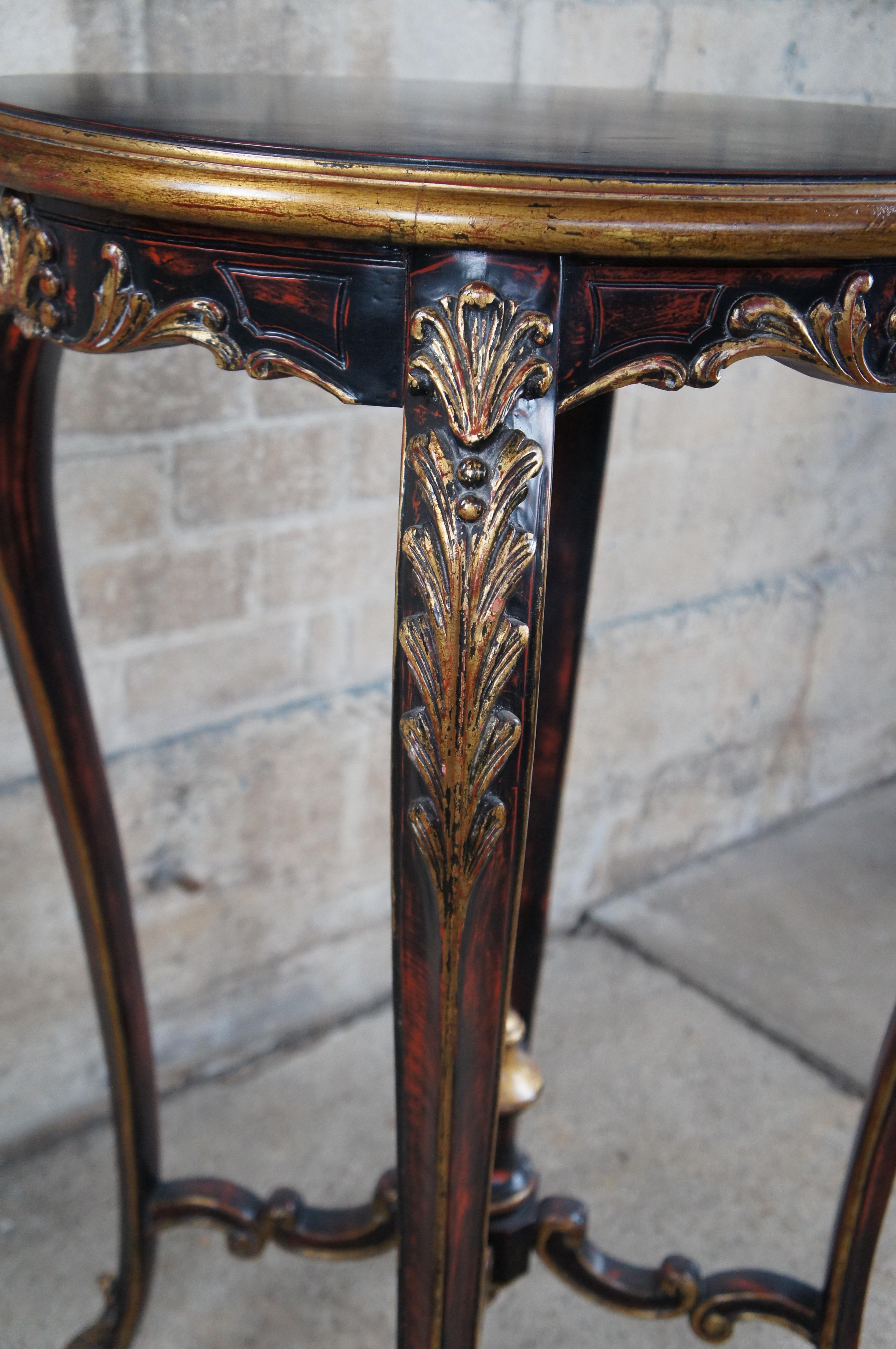 Bois de feuillus Grand guéridon à piédestal de style rococo français Sculpture végétale Stand 44