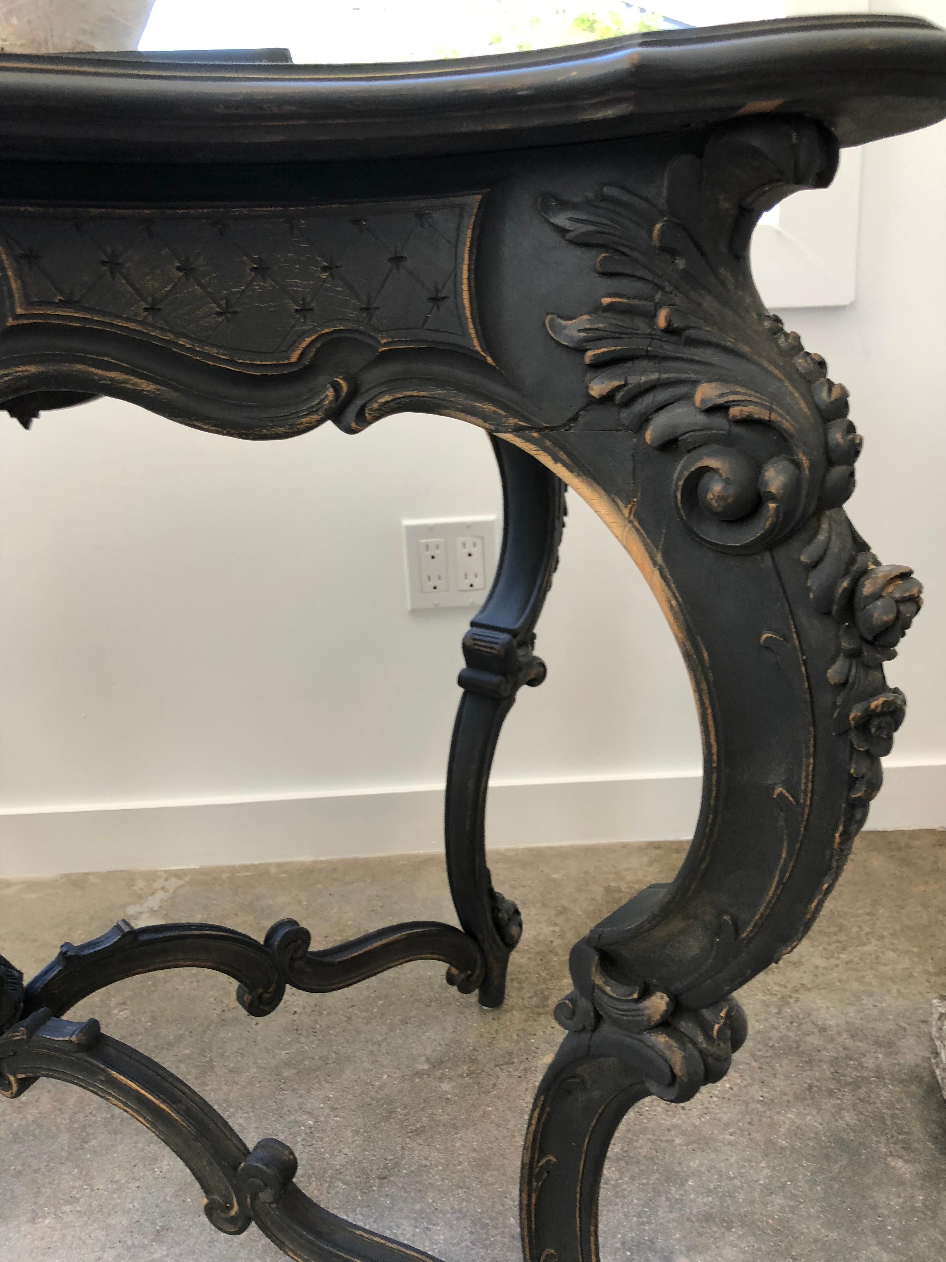 Stained French Rococo Table For Sale