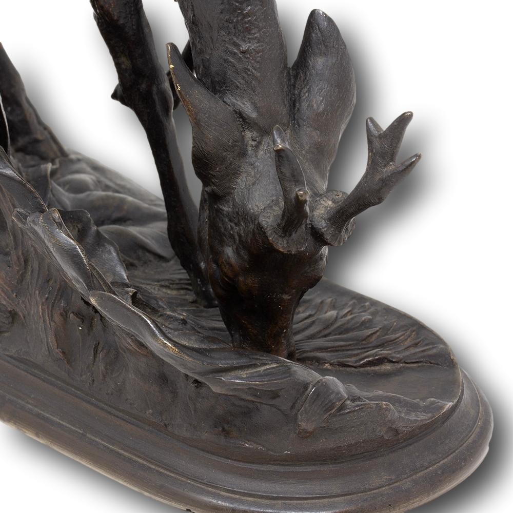 Sculpture française Roe Deer en bronze de Pierre-Jules Mene en vente 4