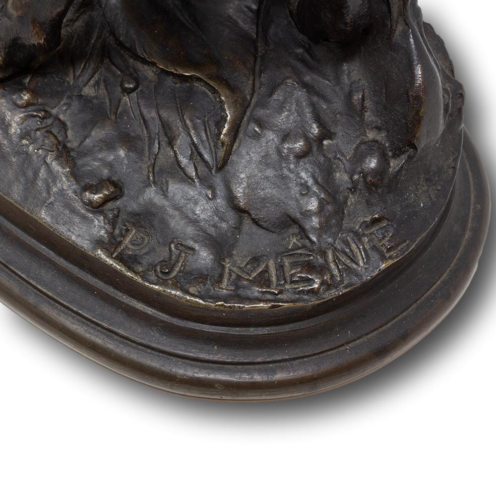 Sculpture française Roe Deer en bronze de Pierre-Jules Mene en vente 5