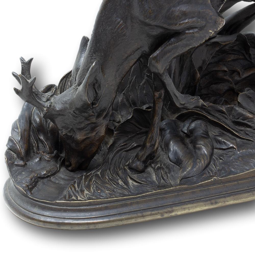 Sculpture française Roe Deer en bronze de Pierre-Jules Mene en vente 6