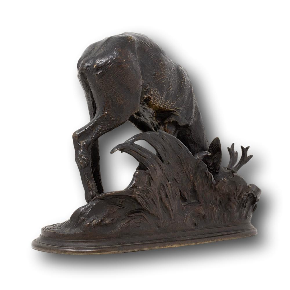 Sculpture française Roe Deer en bronze de Pierre-Jules Mene Bon état - En vente à Newark, England