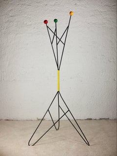 Vintage French Roger Feraud Multicolored Tripod Coat Hanger French, from the 1950s
