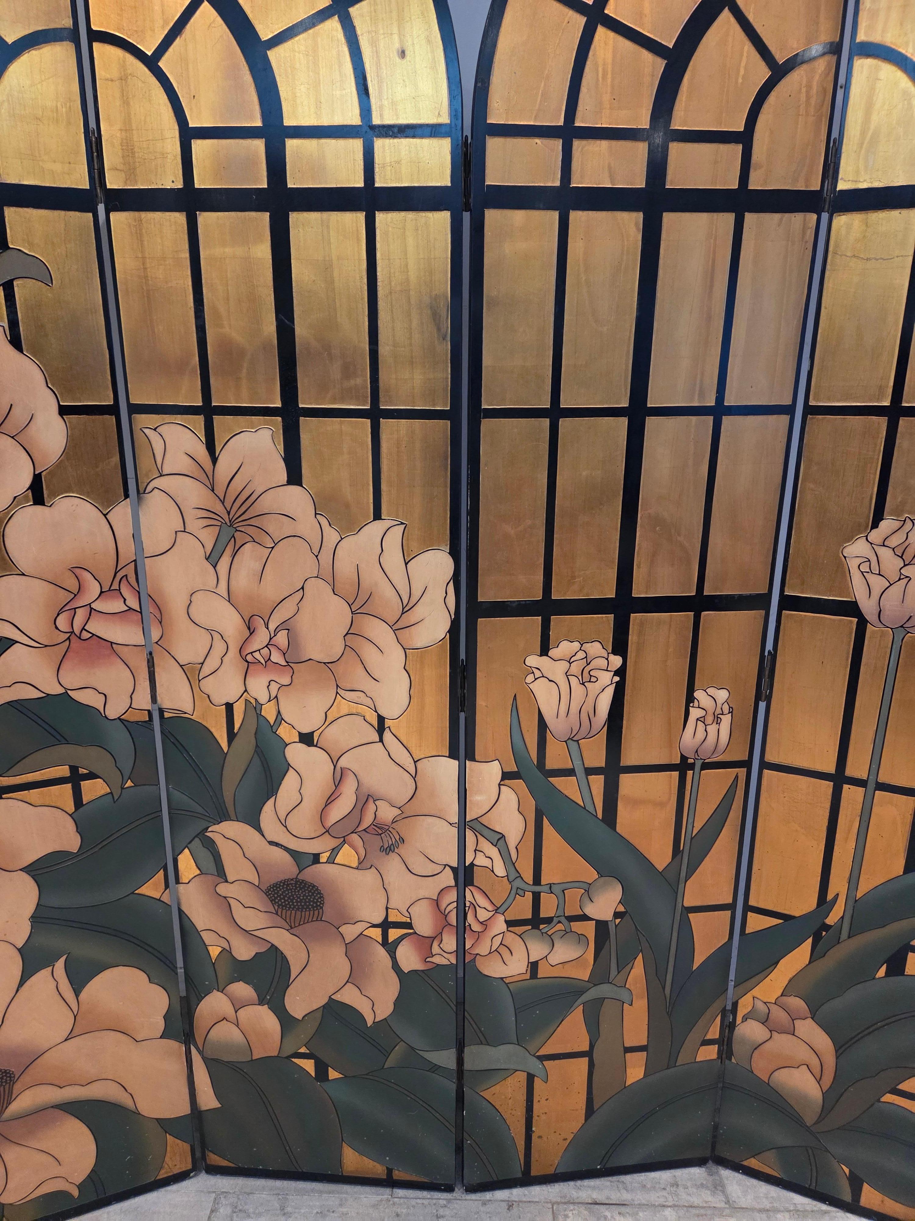 Hand-Painted French Room Divider from Fournier Decoration, Paris For Sale