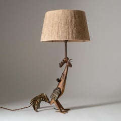 French 'Rooster' Table Lamp, circa 1970